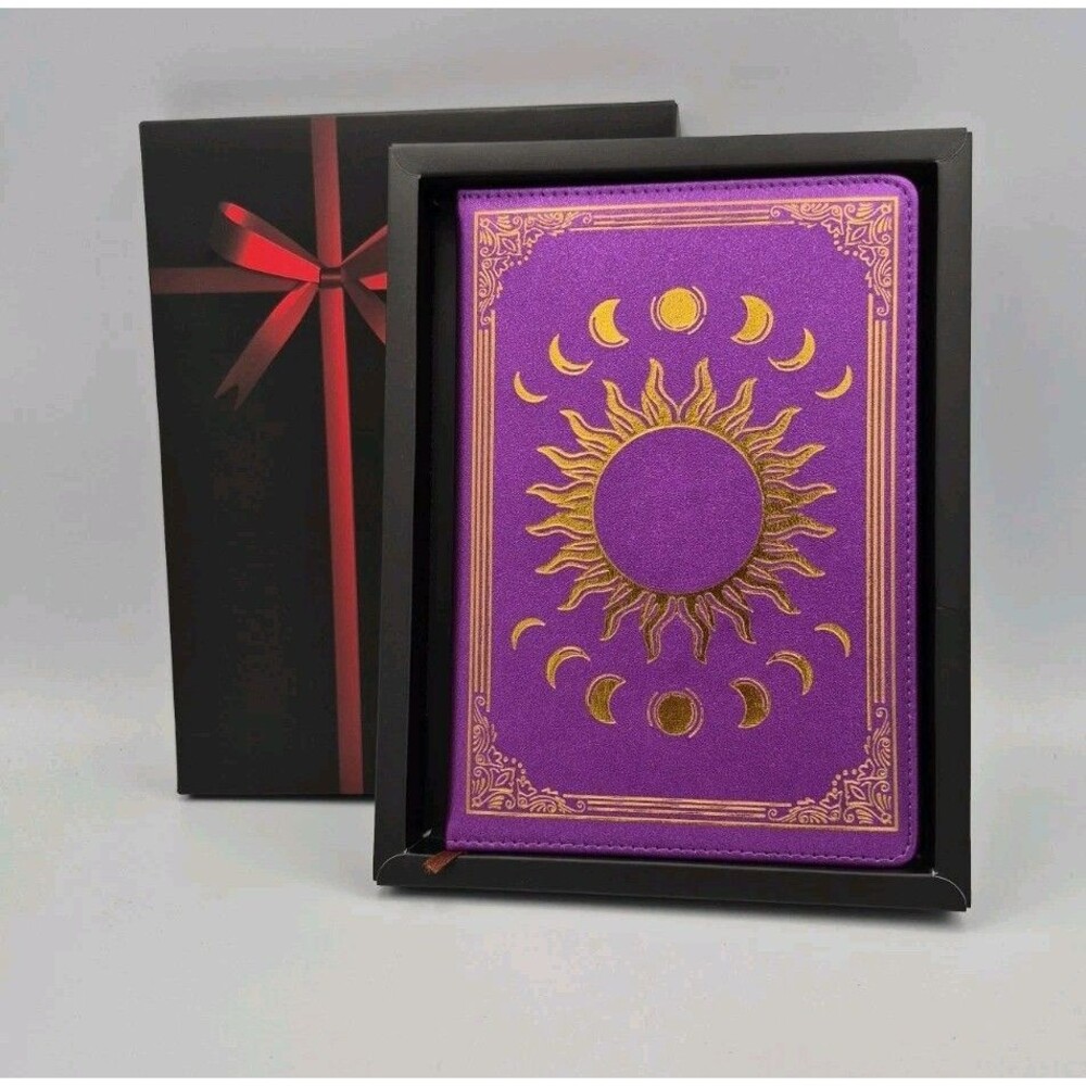 Vintage Celestial Amethyst Journal Purple In Original Box Design By Amrit Barr